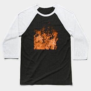 Orange Flame Baseball T-Shirt